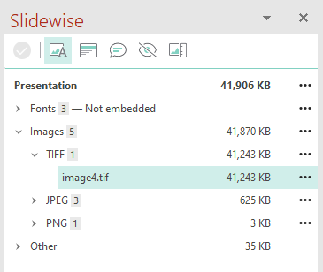 How to find large images in PowerPoint